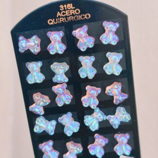 Aros ositos tornasolados