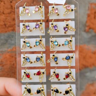 Aros colibríes dorados