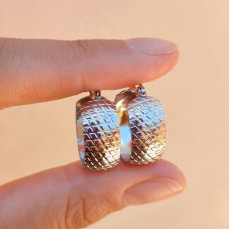 Argollas anchas plateadas