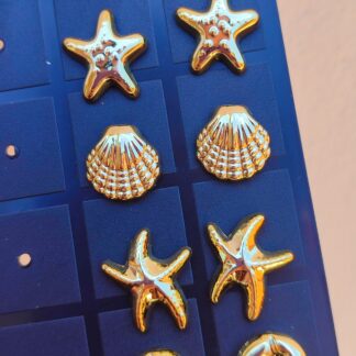 Aros chunkys estilo mar por tres pares